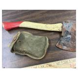 Boys Scout of America hatchet w/cover, rusty