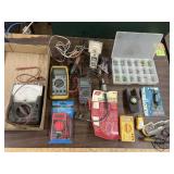 lot of car electrical testers,wire conectors &more
