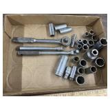 Lot of S-K  rachets, sockets, extention &  more