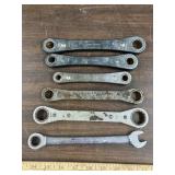 6 ratchet wrenches, 2 Snap on & 4 Craftsman