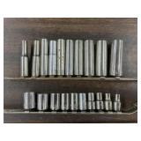 20 Craftsman sockets, 1/4 in drive SAE sets, 1