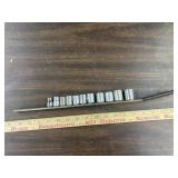 11 craftsman 3/8 drive sockets 9mm-19mm