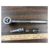 Craftsman 1/2 in drive ratchet & 2 extensions