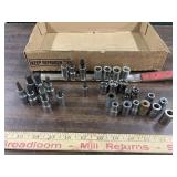 30 Craftsman sockets: 8pt, hex bits, torx bits,