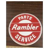 12" metal Rambler serice sign