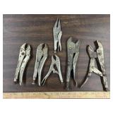 Lot of locking pliers