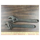 2 adjustable wrenches 12 in