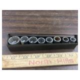 Craftsman 8 pc 3/8 drive metric set, 9mm to 19 mm