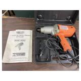 Chicago 1/2" electric impact wrench with case,runs