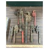 Box of pipe vintage pipe wrenches
