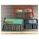 2 - 1/2" & 1- 3/8 drive impact deep socket sets