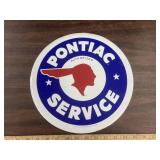 12" metal Pontiac service sign