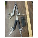 2 multi tool, 1 has a  sheath