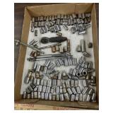 Lot of Misc brand 1/4" drive sockets w/ratchets