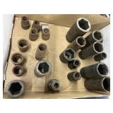Lot of misc impact sockets, 3/8 & majority 1/2"