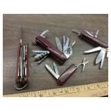 4 swiss style knives