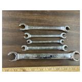 5 line wrenches, Snap-On 1/4 & 5/16, 3/8 & 7/16,
