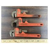 3 - 6" Ridgid pipe wrenches