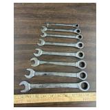 8 pc Gear Wrench ratchet wrenches, 5/16 to 3/4