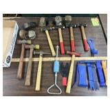 Box of Automotive body repair tools