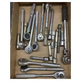 Lot of 3/8 drive ratchets and extentions