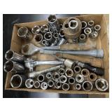 Lot of MIsc brands of 1/2 drive reg & deep sockets