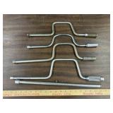 4 speed wreches & 1 extention ,1/2" drive ,