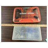 Black & Decker drill bit set, missing few pieces &