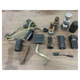 3 trailers balls,  varous adapters & hitch pins