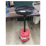 5 gallon portable oil drain dolly, adjustable