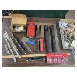 3 & 5 lb slitting wedge, socket holders, radio