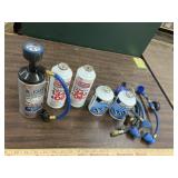 Full Cans of Car Air-Conditioning refrigerant  &
