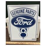 Ford Genuine Parts V8 metal sign 13 x 16 USA made