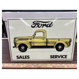 Ford Sales - Service metal sign 14 x 9 1/2