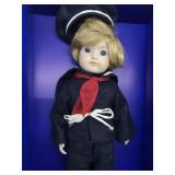Vintage 14" all Porcelain Eros sailor doll, in box