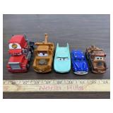 5  Pixar "Cars" character vehicles, couple metal