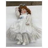 24" Porcelain doll signed by Teena Halbig w/glass