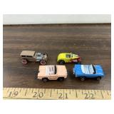 4 Vintage Micro Machines 3 convertables & roadster