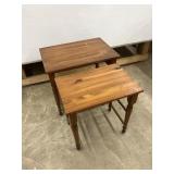 2 wood nesting tables, 24x16x 22 1/2  and