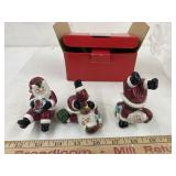Omnibus Santas, set of 3