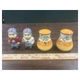 2 pair salt & Pepper Shakers, 1 pr is Ohio State