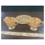 Vintage Fire King Peach Luster Laurel Leaf