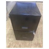 2 drawer filing cabinet w/contents,