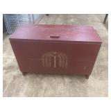 Wood toy/storage chest, 13' x 29' x 19'