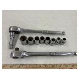 Kobalt 1/2' drive sockets w/2 rathets