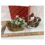 Fitz & Floyd Christmas Cream and Sugar