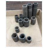 12 Snap On Impact sockets, 3-1/4 drive, 1-3/8 dr