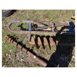 3pt hitch ford post hole digger with 2 augers, 8ï¿½