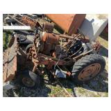 Custom made garden tractor with blade, motor