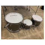 3 Ashthorpe drums 17x14, 11x8 & 14 x11, both skins